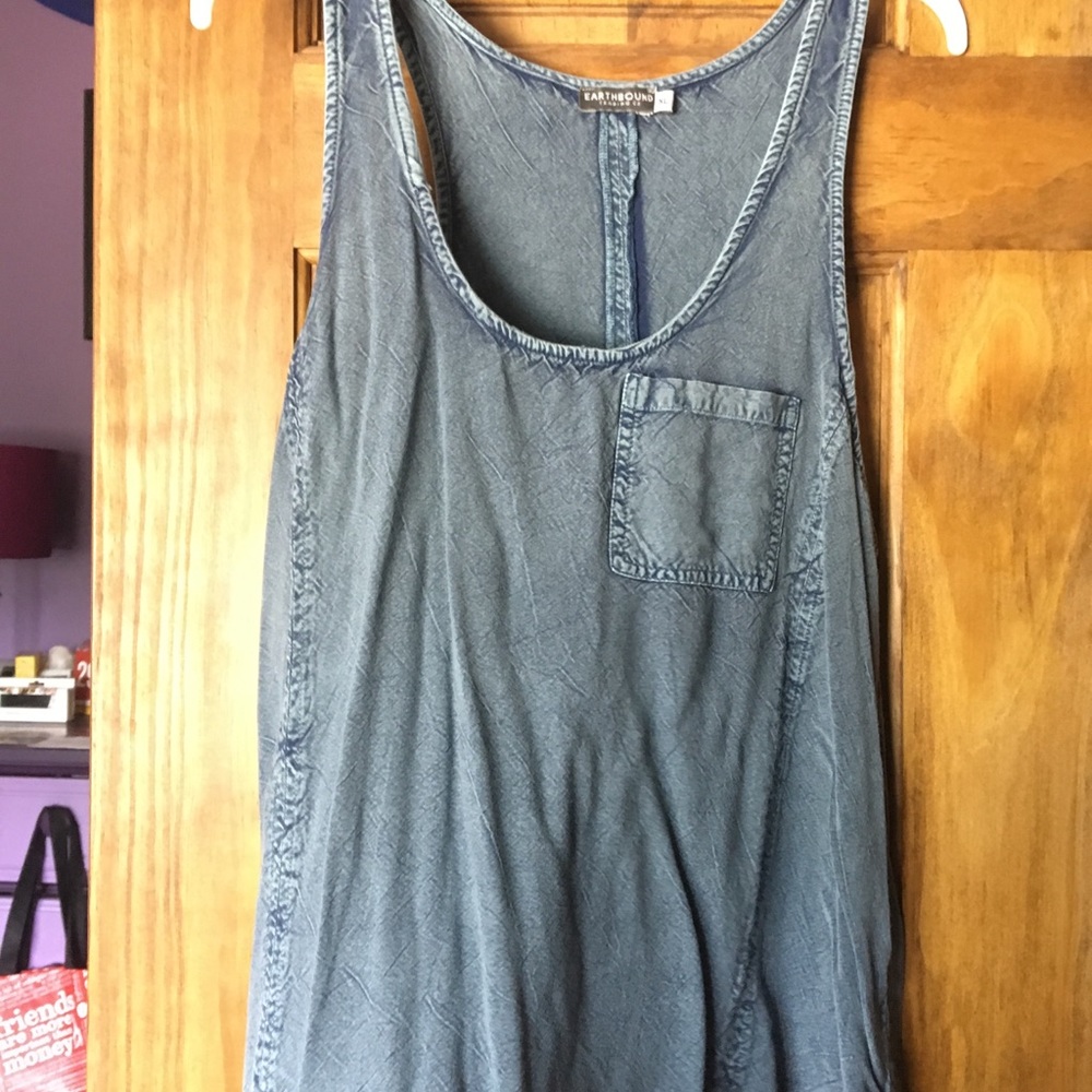 ⭐️2 FOR $15⭐️Earthbound denim tank